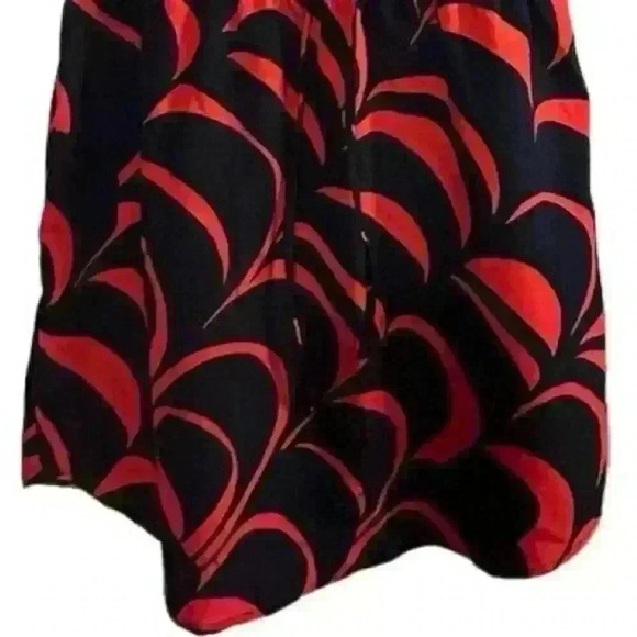 Gap Women's Sleeveless Tie Waist Dress Size M red and black Knee Length - Picture 3 of 9